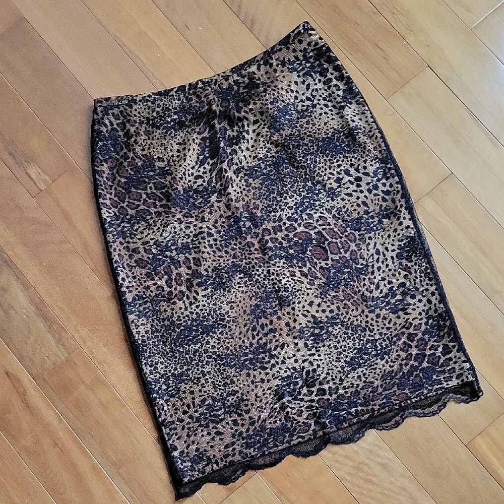 Express Leopard Skirt